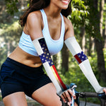 American Christian Cross Flag Print Sun Protection Arm Sleeves