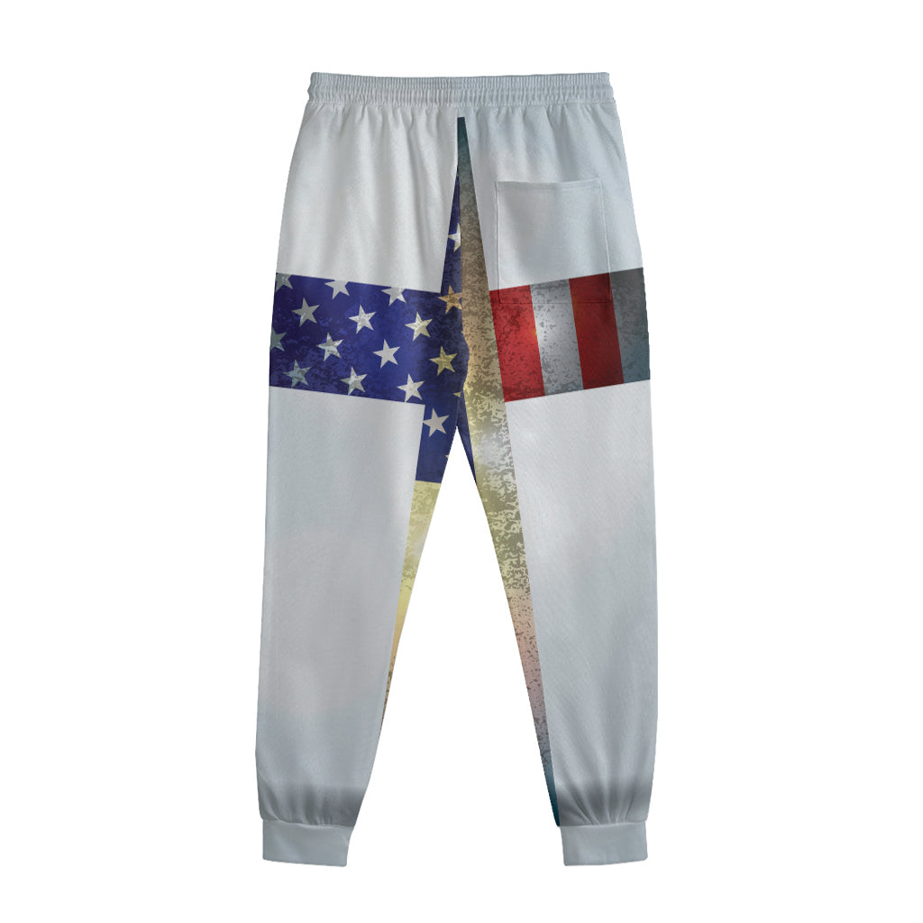 American Christian Cross Flag Print Sweatpants