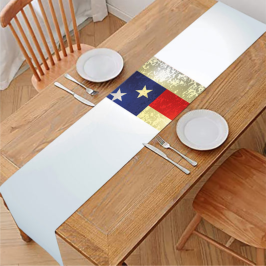 American Christian Cross Flag Print Table Runner