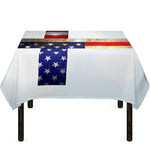 American Christian Cross Flag Print Tablecloth