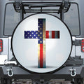 American Christian Cross Flag Print Tire Cover