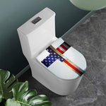 American Christian Cross Flag Print Toilet Lid Cover