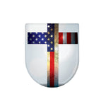 American Christian Cross Flag Print Toilet Lid Cover