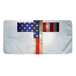 American Christian Cross Flag Print Towel