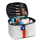 American Christian Cross Flag Print Travel Makeup Bag