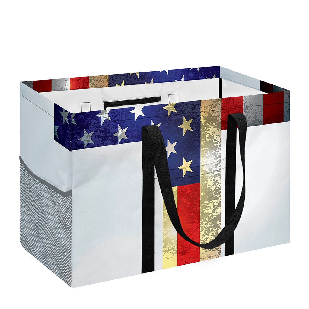 American Christian Cross Flag Print Utility Tote Bag