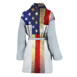 American Christian Cross Flag Print Women's Bathrobe