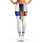 American Christian Cross Flag Print Women's Leggings