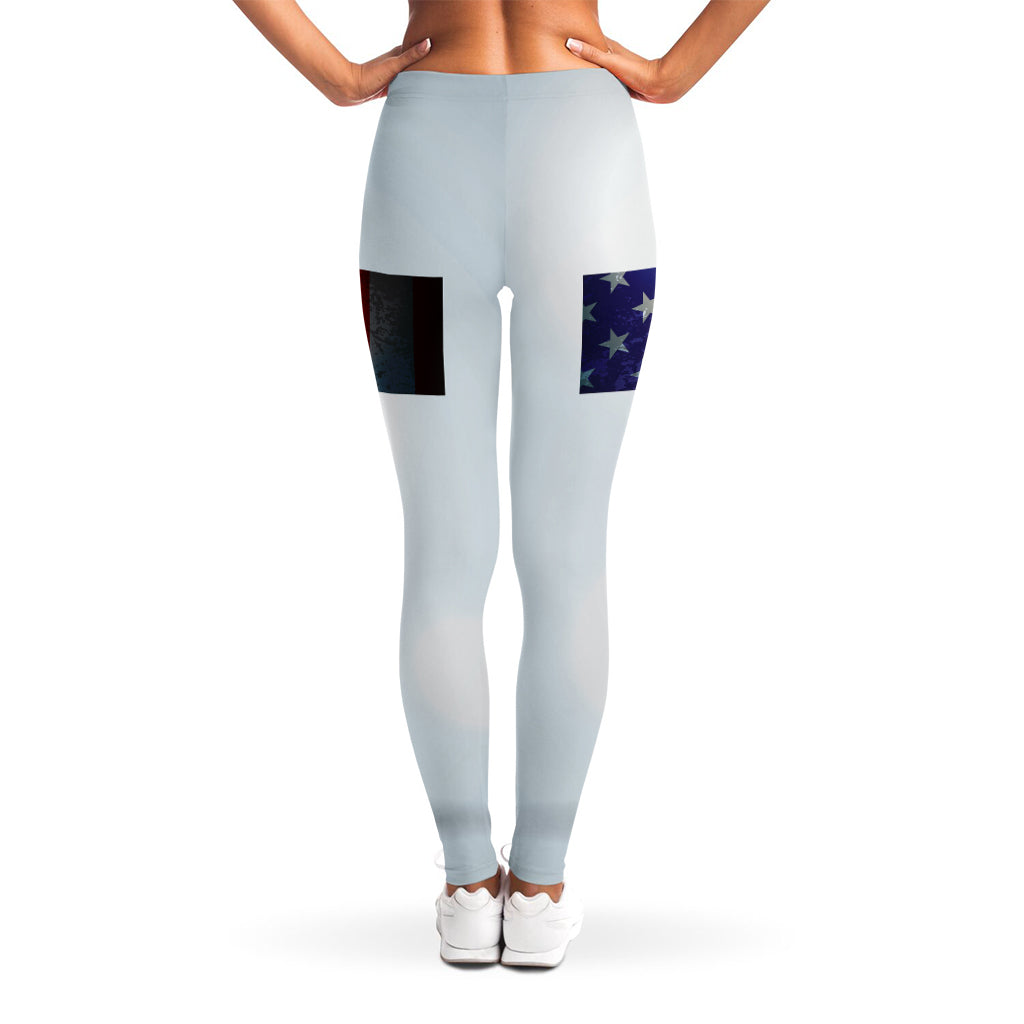 American Christian Cross Flag Print Women's Leggings