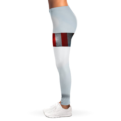 American Christian Cross Flag Print Women's Leggings