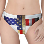 American Christian Cross Flag Print Women's Thong