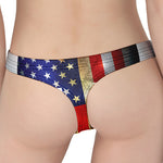 American Christian Cross Flag Print Women's Thong