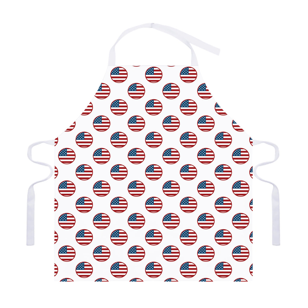 American Circle Flag Pattern Print Adjustable Apron