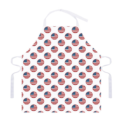 American Circle Flag Pattern Print Adjustable Apron
