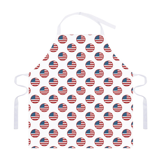 American Circle Flag Pattern Print Adjustable Apron