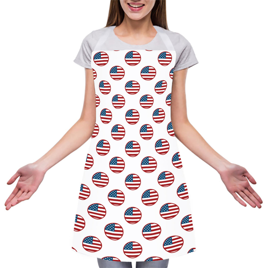 American Circle Flag Pattern Print Adjustable Apron