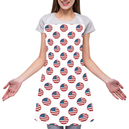 American Circle Flag Pattern Print Adjustable Apron