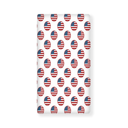 American Circle Flag Pattern Print Baby Crib Sheet