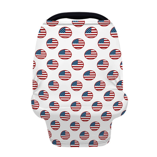 American Circle Flag Pattern Print Baby Seat Cover