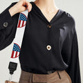 American Circle Flag Pattern Print Bag Strap