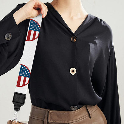 American Circle Flag Pattern Print Bag Strap