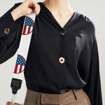American Circle Flag Pattern Print Bag Strap
