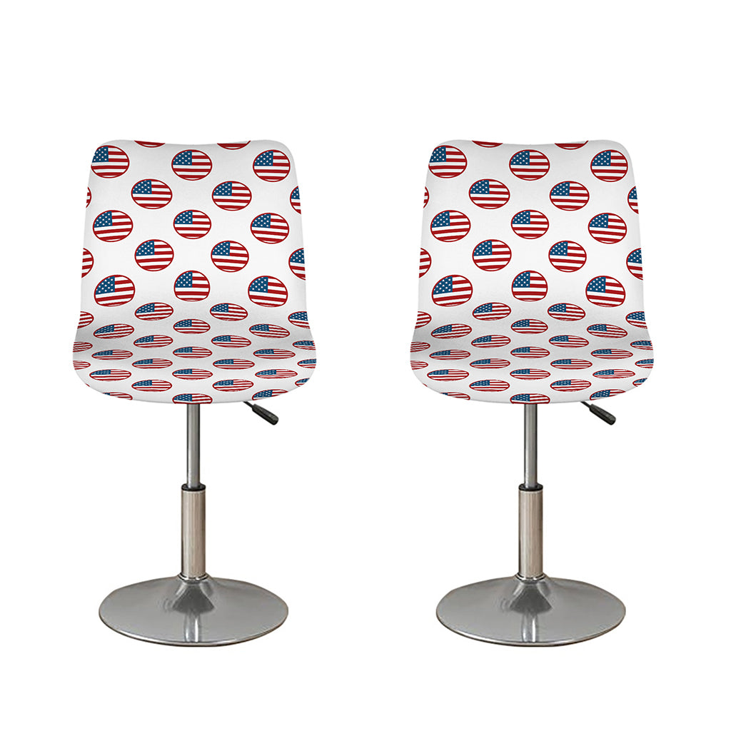 American Circle Flag Pattern Print Bar Stool Covers