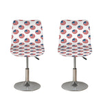 American Circle Flag Pattern Print Bar Stool Covers