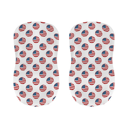 American Circle Flag Pattern Print Bar Stool Covers
