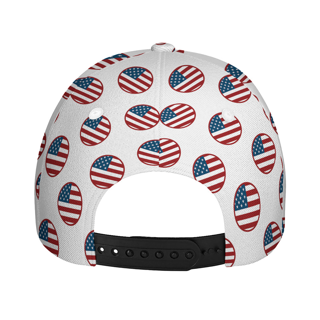 American Circle Flag Pattern Print Baseball Cap