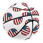 American Circle Flag Pattern Print Basketball