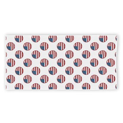 American Circle Flag Pattern Print Beach Towel