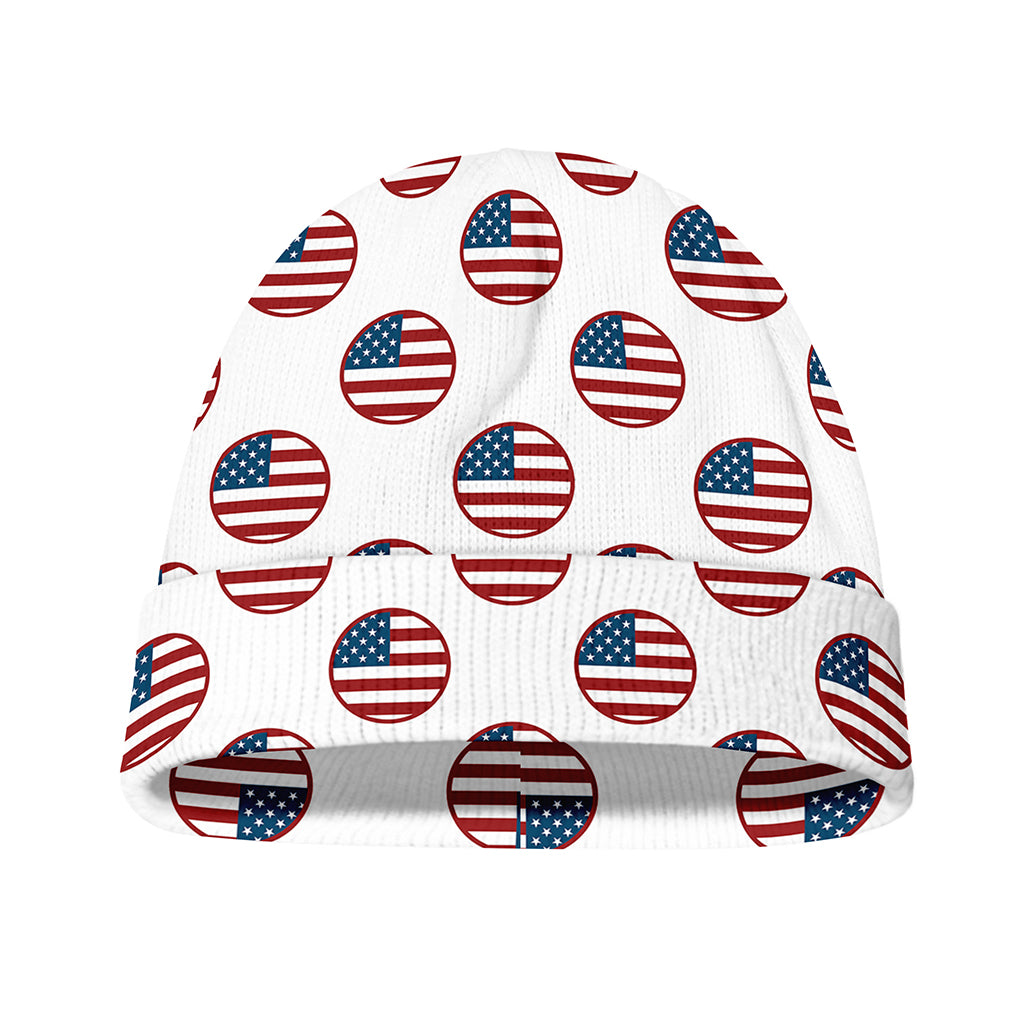 American Circle Flag Pattern Print Beanie