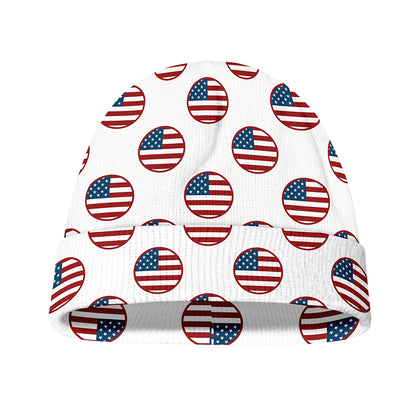 American Circle Flag Pattern Print Beanie