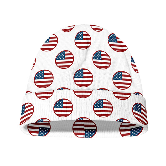 American Circle Flag Pattern Print Beanie