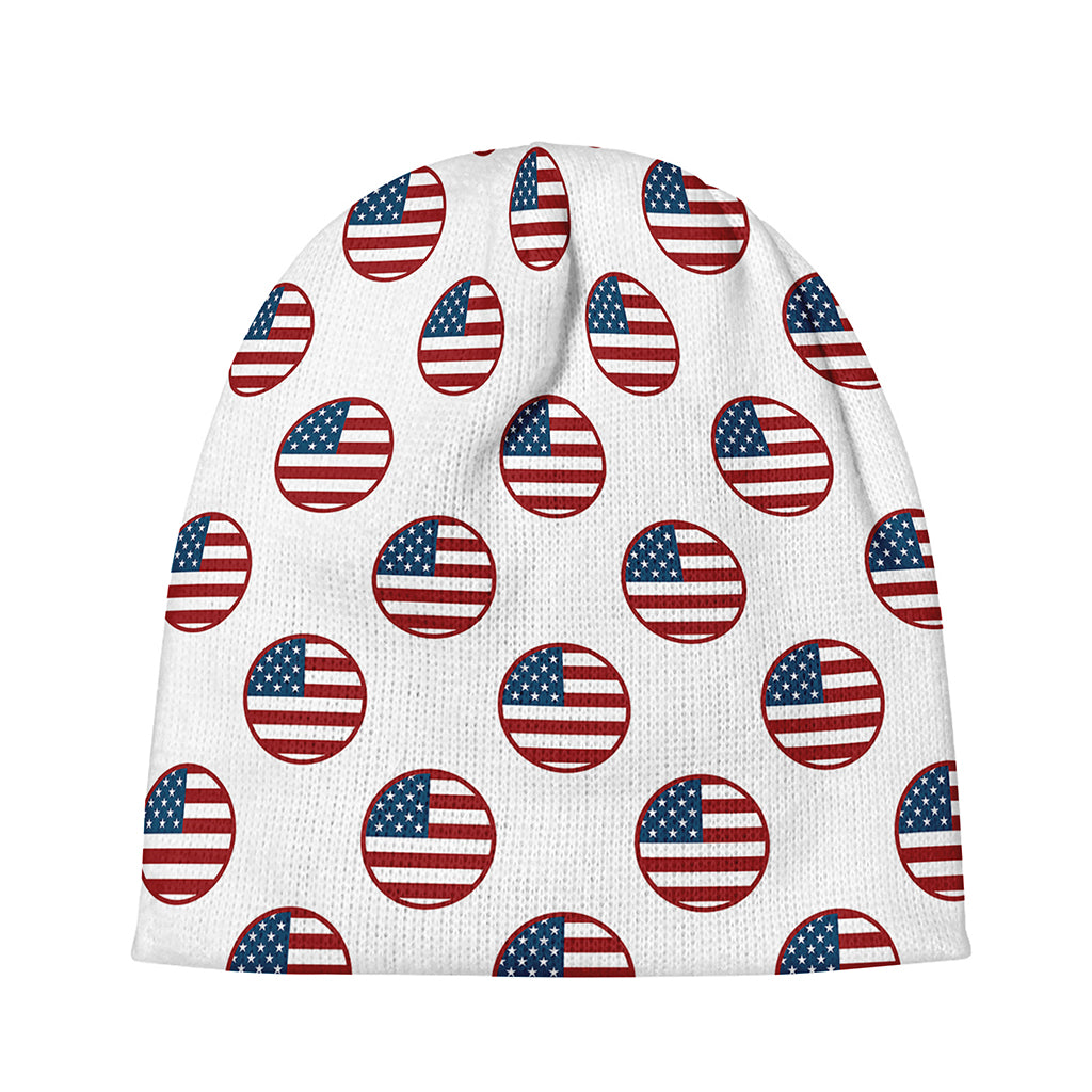American Circle Flag Pattern Print Beanie