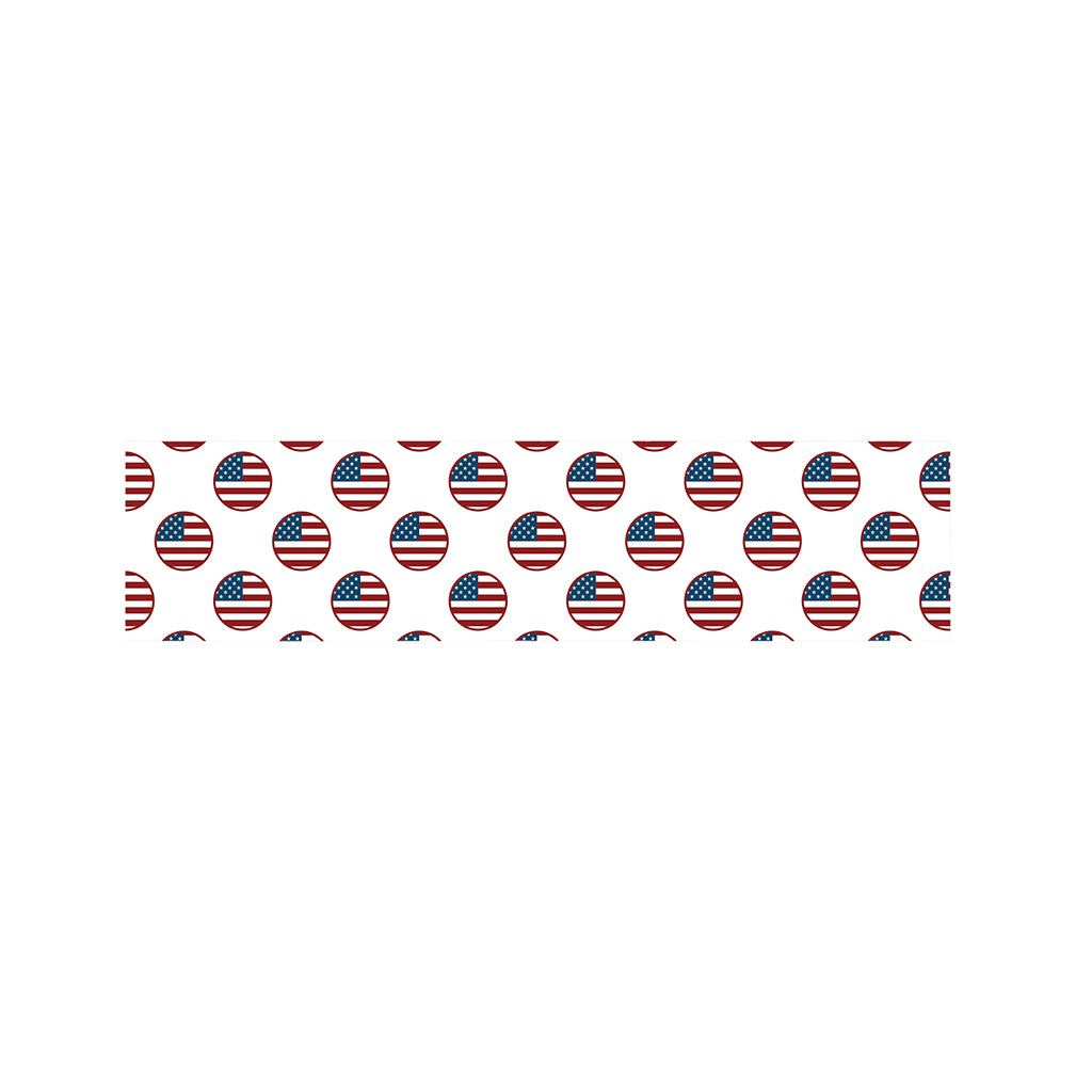 American Circle Flag Pattern Print Bed Runner