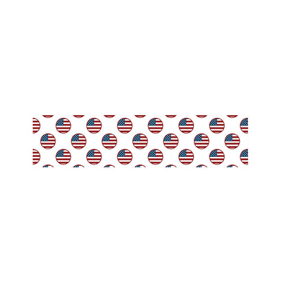 American Circle Flag Pattern Print Bed Runner