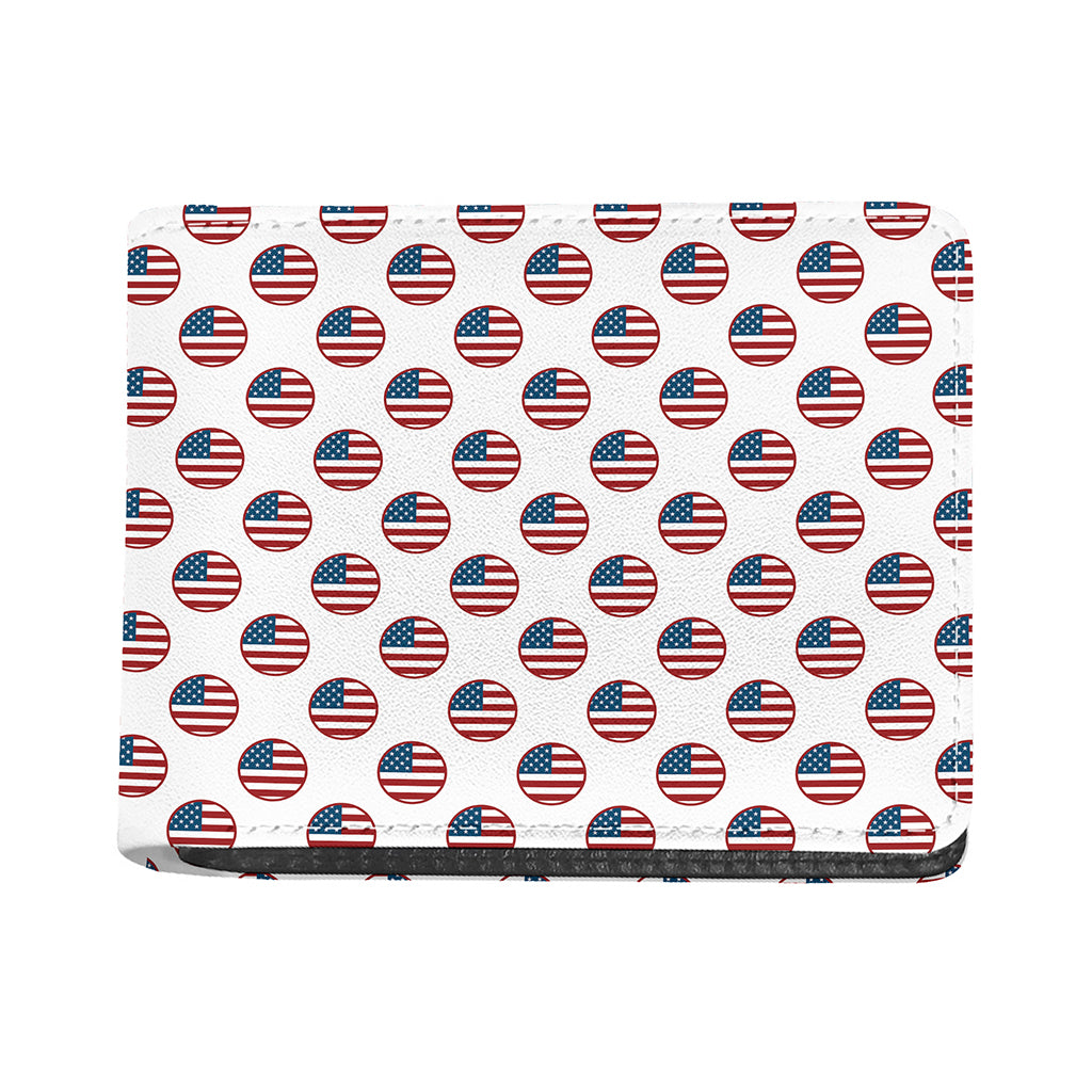 American Circle Flag Pattern Print Bifold Wallet