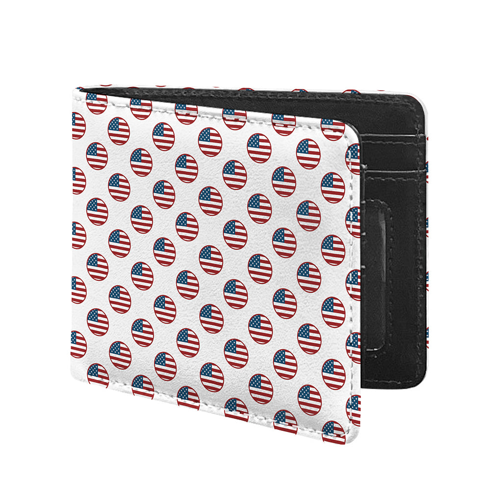 American Circle Flag Pattern Print Bifold Wallet