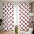 American Circle Flag Pattern Print Dimout Pencil Pleat Curtains