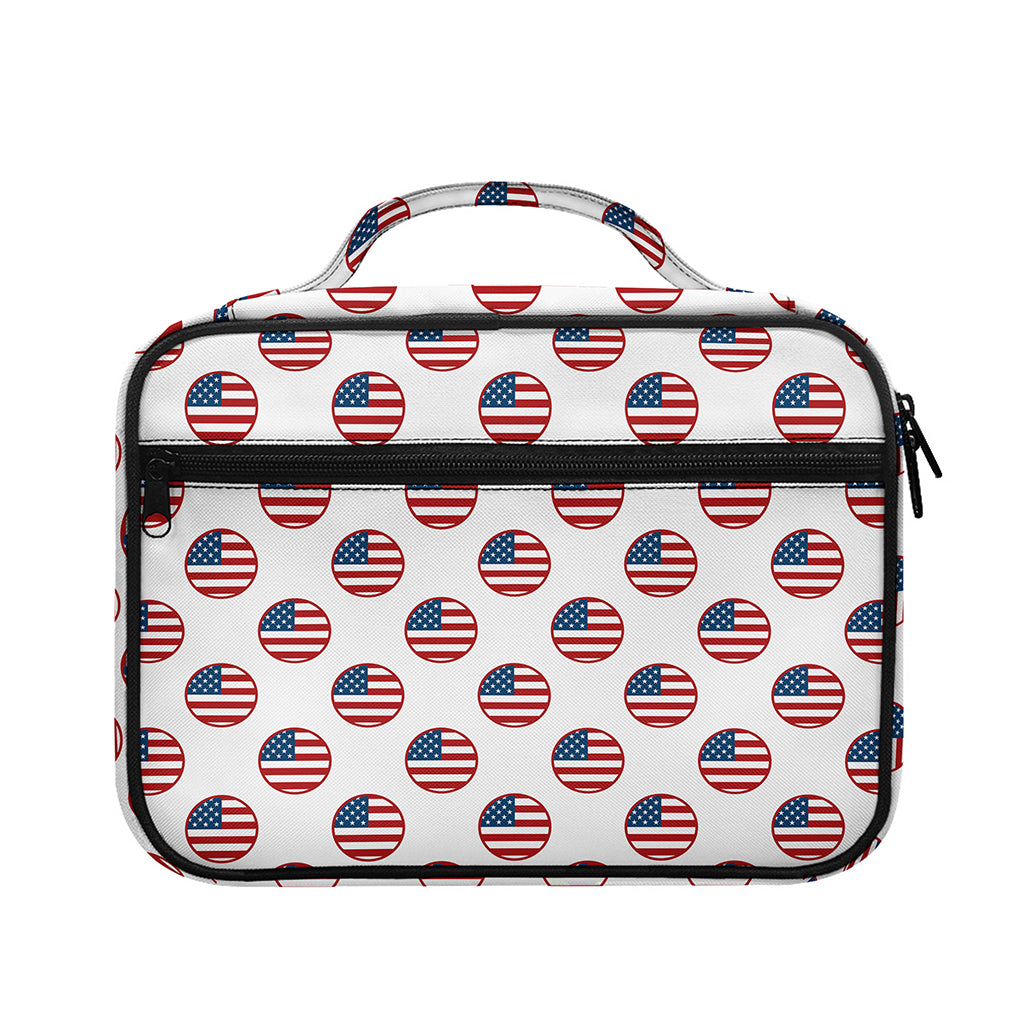 American Circle Flag Pattern Print Briefcase Bible Bag