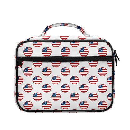 American Circle Flag Pattern Print Briefcase Bible Bag