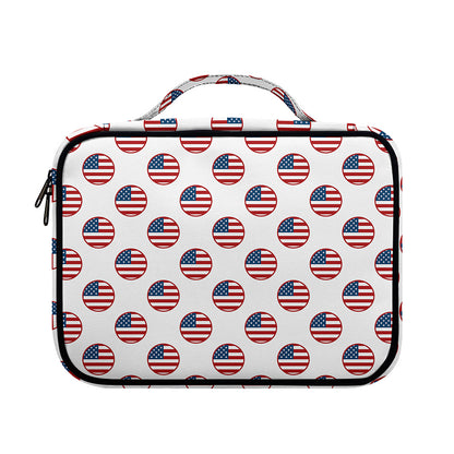 American Circle Flag Pattern Print Briefcase Bible Bag