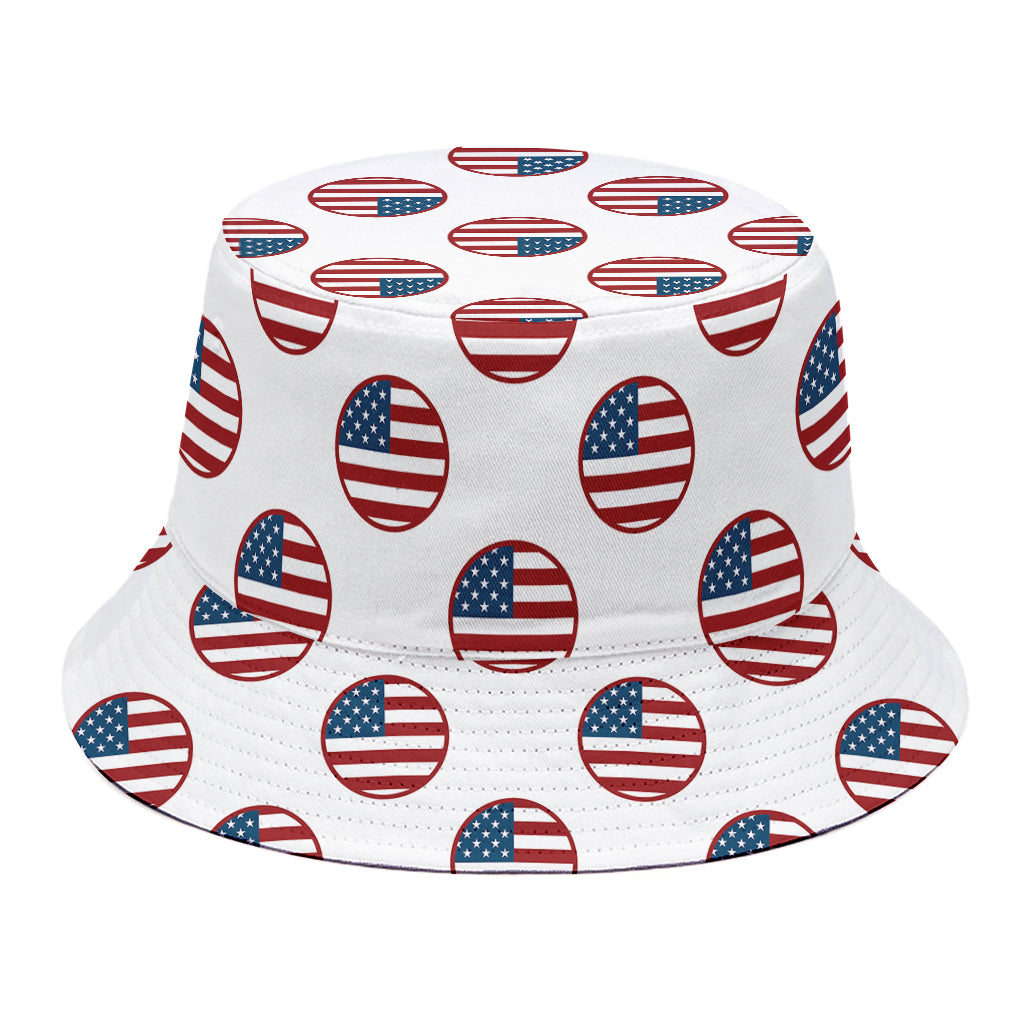 American Circle Flag Pattern Print Bucket Hat