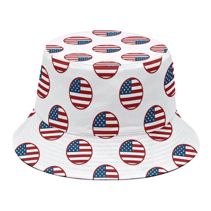 American Circle Flag Pattern Print Bucket Hat
