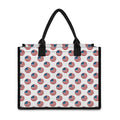 American Circle Flag Pattern Print Canvas Tote Bag