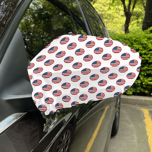 American Circle Flag Pattern Print Car Side Mirror Covers
