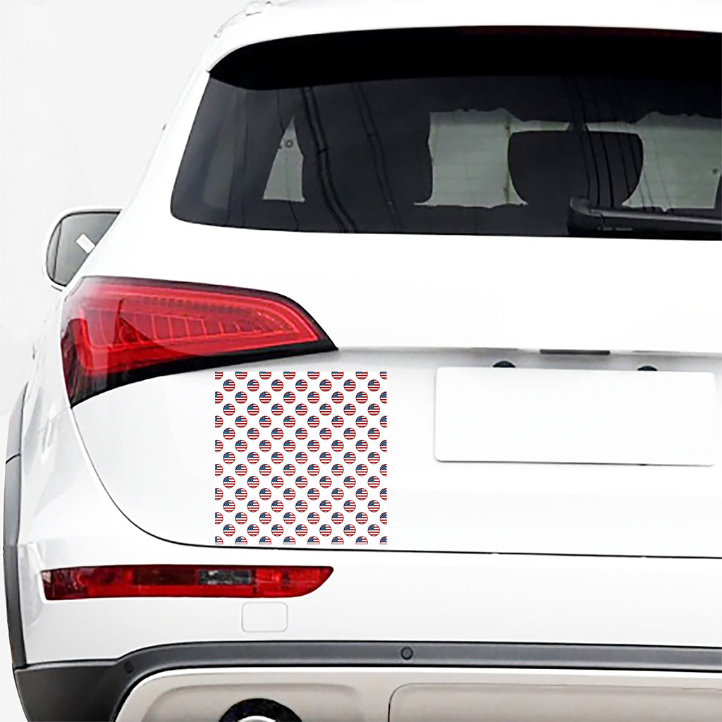 American Circle Flag Pattern Print Car Sticker
