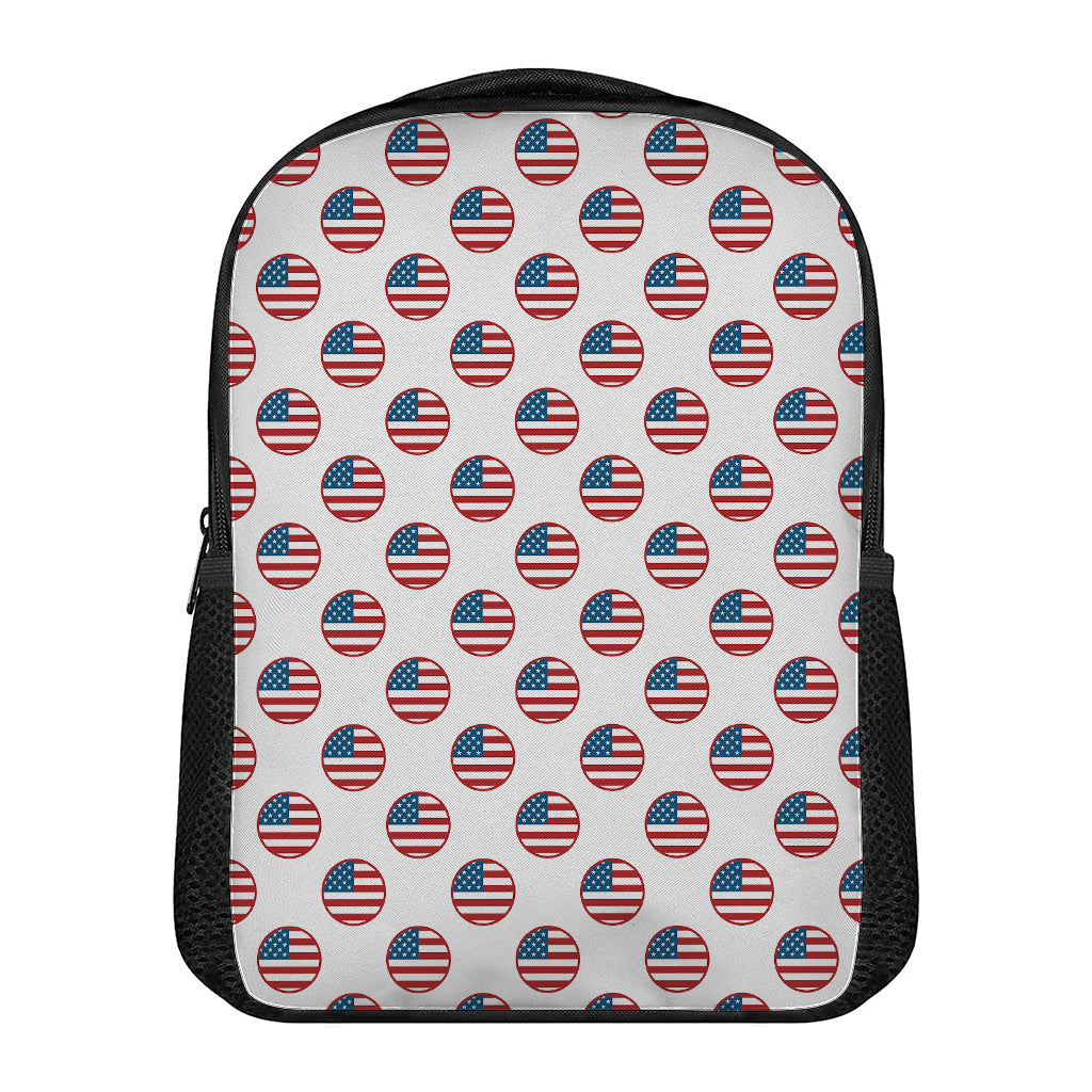 American Circle Flag Pattern Print Casual Backpack
